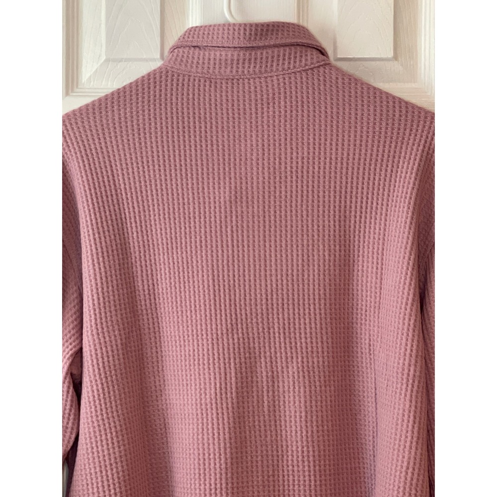 Buffalo Waffle Button Up Womens Small Midday Rose NEW Long Sleeve Knit Shirt - Picture 5 of 12